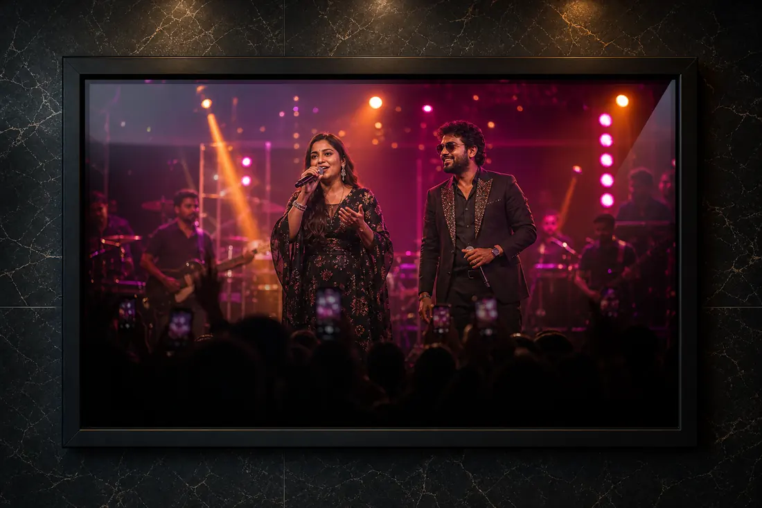 AI generated celebrity show gallery frame