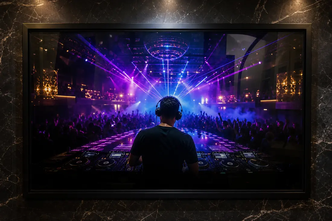 AI generated DJ night gallery frame