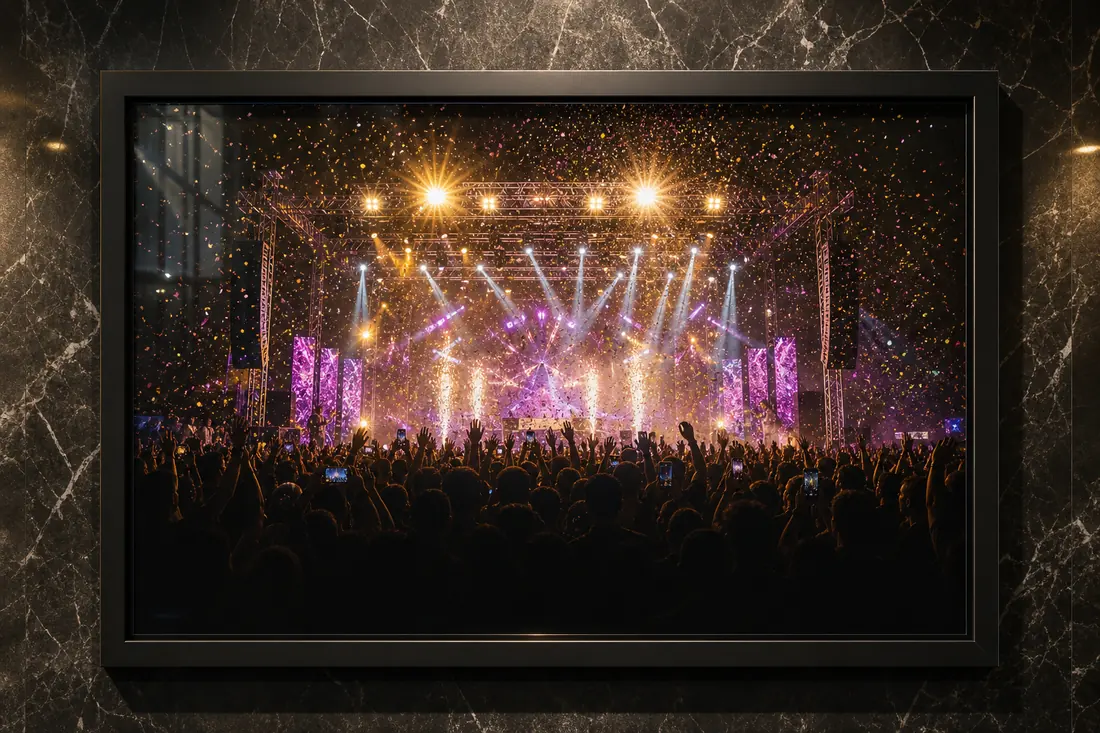 AI generated new year celebration gallery frame