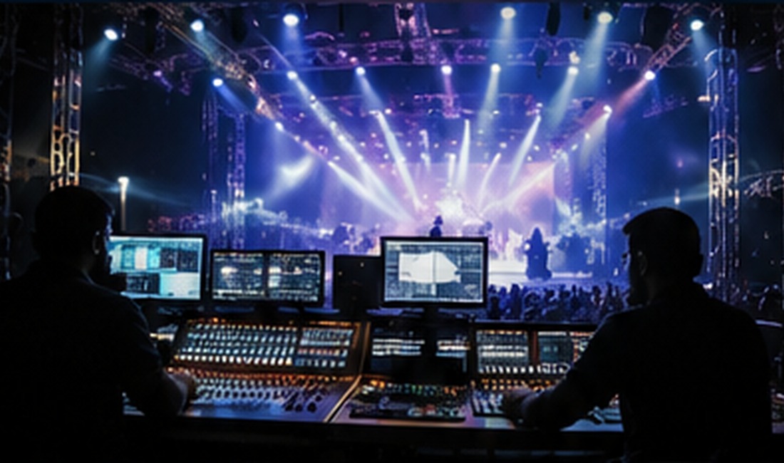Heart Beats technical team at a live event